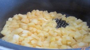 Молочный рис с яблоками