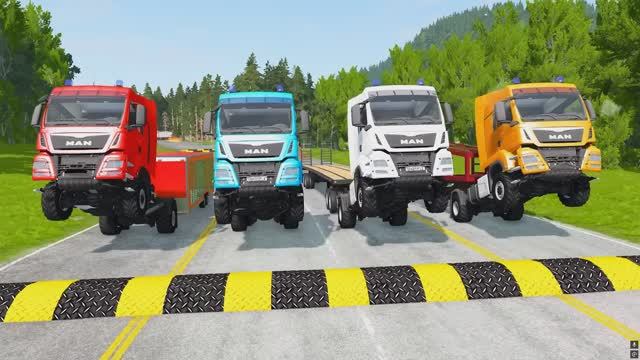 Мультики для малышей. Машинки. Разноцветные машинки.