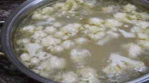 Фасолевый суп с пшеном и цветной капустой