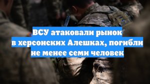 ВСУ атаковали рынок в херсонских Алешках, погибли не менее семи человек
