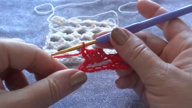 Ажурный узор крючком. Openwork pattern crochet.