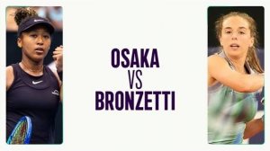 22.04.2025. Наоми Осака - Лючия Бронцетти. WTA 1000 Madrid. Naomi Osaka - Lucia Bronzetti