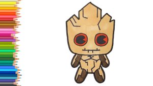 Как нарисовать Грута Marvel Comics ☺️