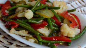 Теплый овощной салат