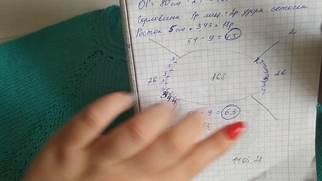 Потрясающий 😍 летний джемпер спицами "Ретро" / Подробные расчеты реглан сверху