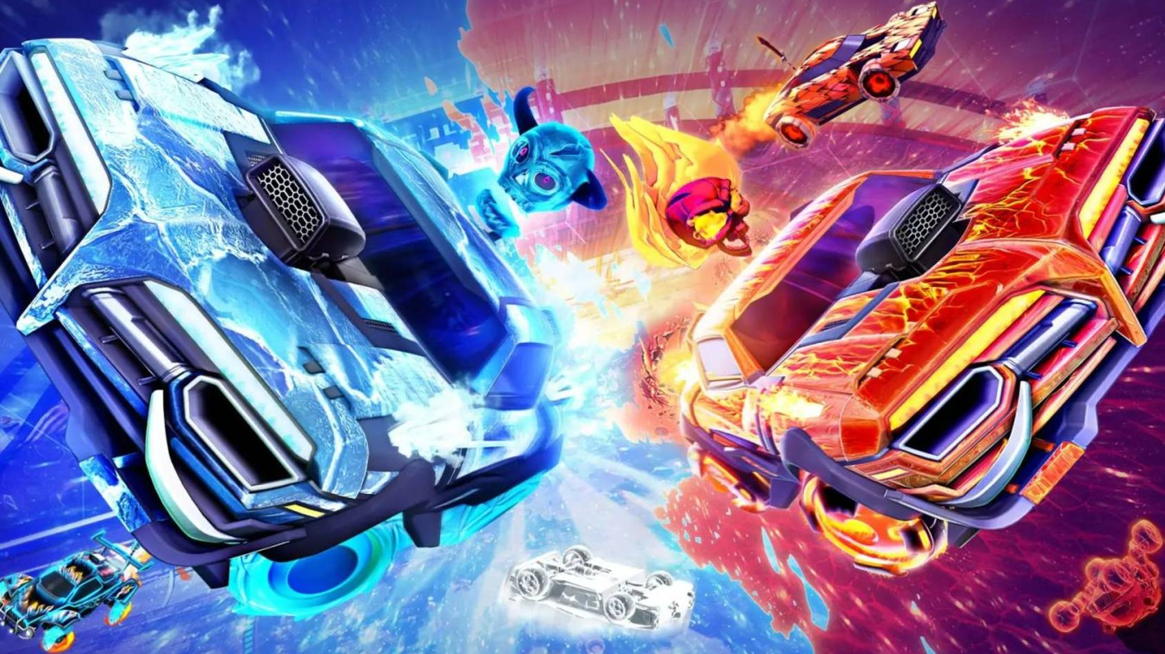 Играем в футбол на машинах Rocket League смотреть онлайн