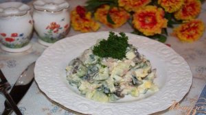 Салат с копченой курочкой