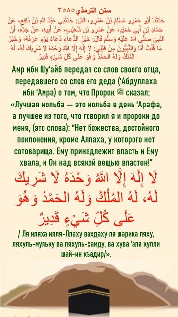 Дуа в день Арафа / Сунан ат-Тирмизи 3585