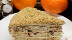 Медовик с кремом из творога и домашней сгущенки