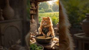 Кот Шеф-повар готовит вкусные рецепты из кошачьей кухни