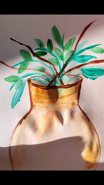 Рисуем Кувшин с цветами🍯🪻🌻🌼#Эльмирарисует #Кавказрисует #Эльмираучитрисовать#рисование #shortvideo смотреть онлайн