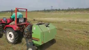 Работа тракторов синтай 120 и 220 прессподборщик  30кг