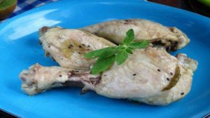 Куриные голени в киви-мятном маринаде