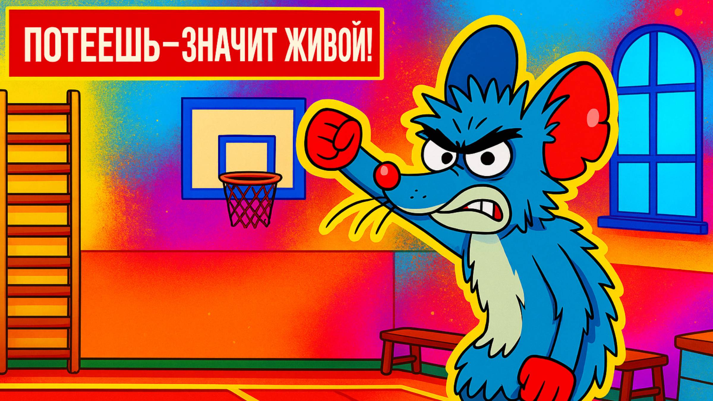 Потеешь — значит живой! Мультанекдот про физрука и волчонка