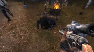 Put that weapon away, stalker! (Оружие убрал!)