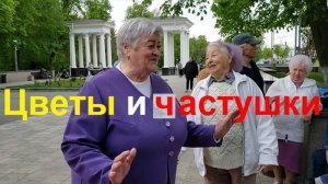 250504 Цветы в ПКиО Фонтан Вид частушек - любовные страдания под гармонь гармошка парк город Орёл г