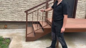 ЗМЛК Уличная лестница ДПК. Вечная входная лестница
