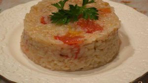 Ризотто с курицей и помидором