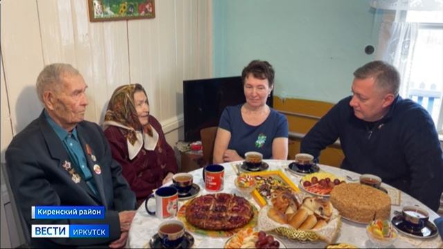 Единственного в Киренском районе ветерана ВОВ навестил губернатор Прибайкалья