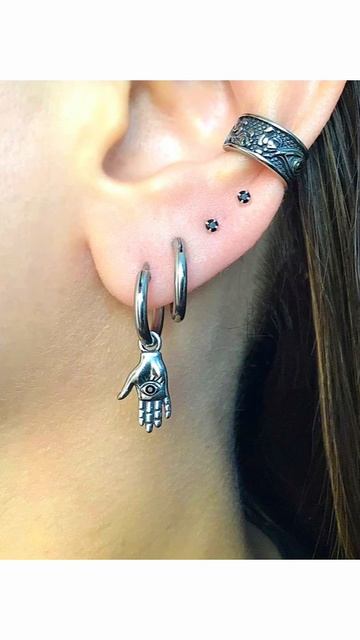 Серьги-талисманы "Ладонь Фатимы. Третий глаз" от StarfallShop