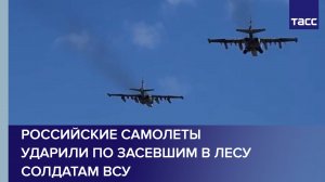 Российские самолеты ударили по засевшим в лесу солдатам ВСУ