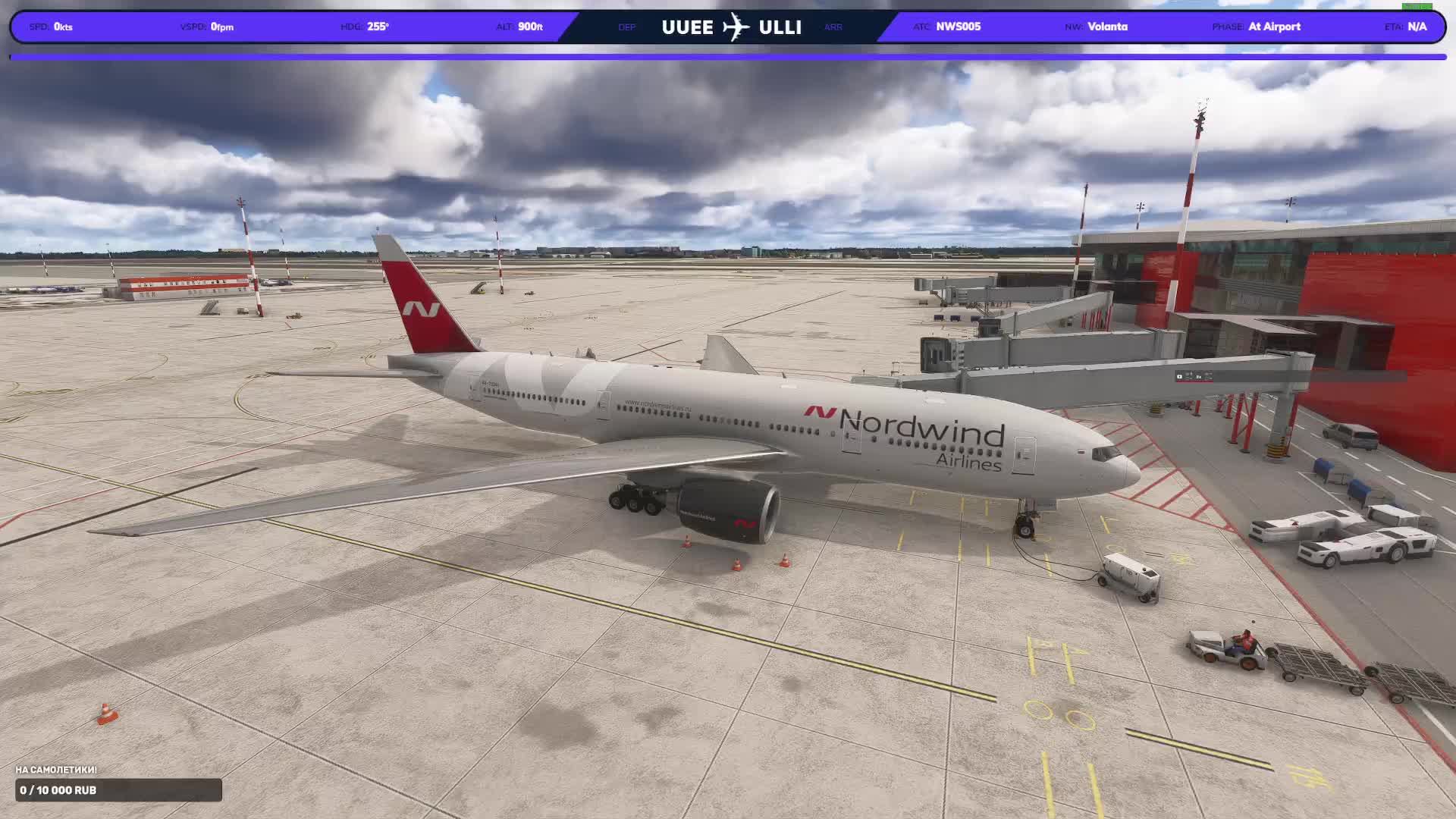 MSFS 2024 PMDG 777-200ER, NWS005, Vatsim, Moscow(UUEE) - St Petersburg(ULLI)
