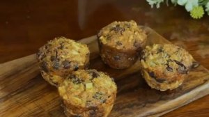Маффины из овсянки с изюмом и клюквой