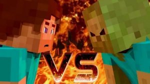 Человек против монстров в Minecraft