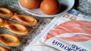 Слоеные тарталетки с крабовым мясом