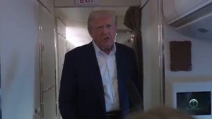 President Trump Gaggles with the Press on Air Force One, May 04, 2025