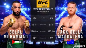 БЕЛАЛ МУХАММАД ПРОТИВ ДЖЕКА ДЕЛЛА МАДДАЛЕНА ПОЛНЫЙ БОЙ UFC 315