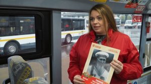 Портреты защитников Отечества в автобусах Подмосковья. Бессмертный полк.