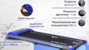 Беговая дорожка электрическая EVO Fitness Fusion gray РАСПАКОВКА