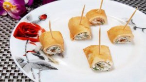 Блины со сливочным сыром и укропом