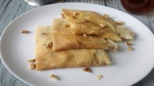 Блинчики с бананом и вареной сгущенкой