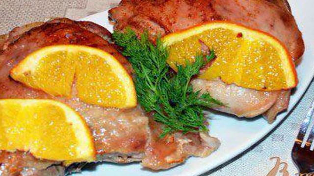 Индюшиные стейки с апельсином