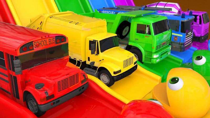 Мультики про машинки: Учим цвета с разноцветными машинками и игрушками, английский язык для малышей!