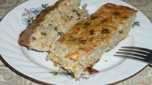 Запеканка из фарша с рисом и морковью