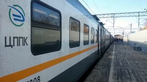 ЭП2Д-0073 и ЭП2Д-0066 ЦППК Перекраска Наше Подмосковье На станции Сетунь