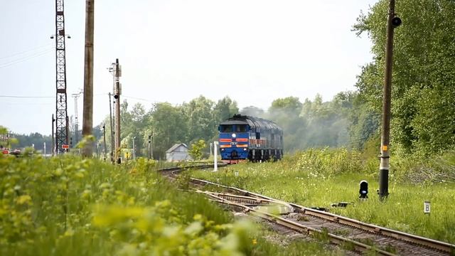Сплотка тепловозов 2ТЭ116, ст. Медведево смотреть онлайн