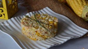 Салат с отварной кукурузой и рисом