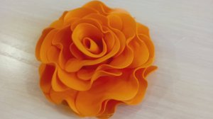 Оранжевая роза из фоамирана своими руками