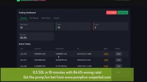 📈 Solana sniper bot pump.fun bot sniper 100% profit🎖️