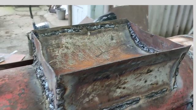 Бюджетная печь из баллонов в коптильню. смотреть онлайн