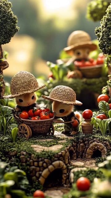 Миниатюрные Кролики в Овощном Мире 🐰🥬❤️