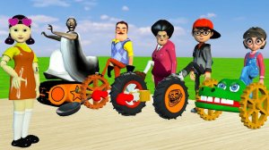 Scary Teacher 3D vs Squid Game Funny Crocodile Toy Wheel Jump Level  Max 5 Times Challenge Tani Win(