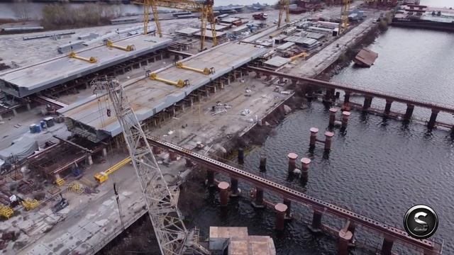 Строительство мостов в Запорожье. Детальный обзор площадки в Кривой Бухте. Вид на ТРЦ Хортица Молл