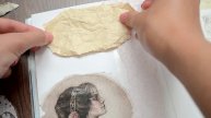 Разворот в стиле винтаж в личном дневнике DIY