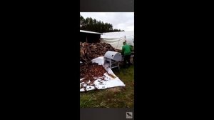 дробилка сосновой коры. настройки на фракции. 5 кубов в
