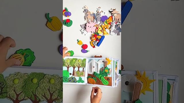 Развивающая фетровая книга для малышей. Сад, огород смотреть онлайн